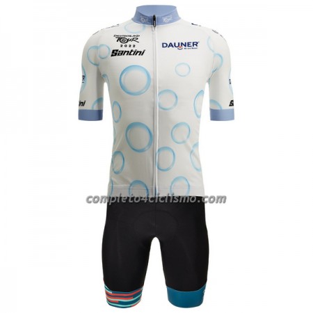 Completo Maglia + Pantaloncino con bretelle 2022 Deutschland Tour Manica Corta Bianco